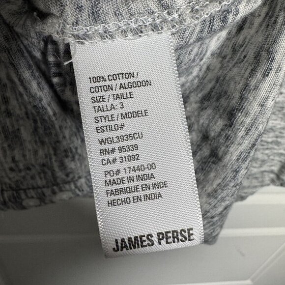 JAMES PERSE melange button down shirt long sleeve womens size 3 heather gray - Picture 6 of 8
